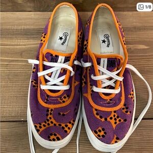 Converse Vibrant Purple and Orange Patterned Sneakers